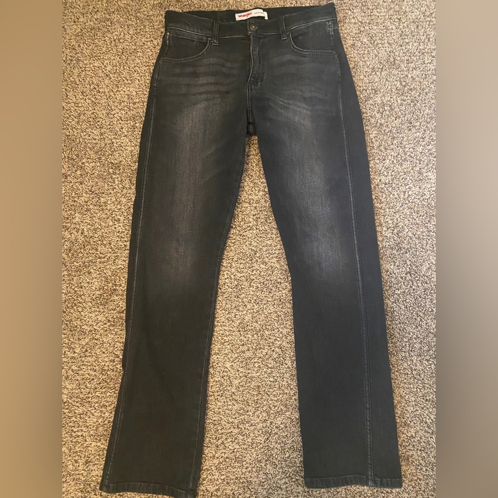 Vintage Black Wrangler Slim Straight Jeans